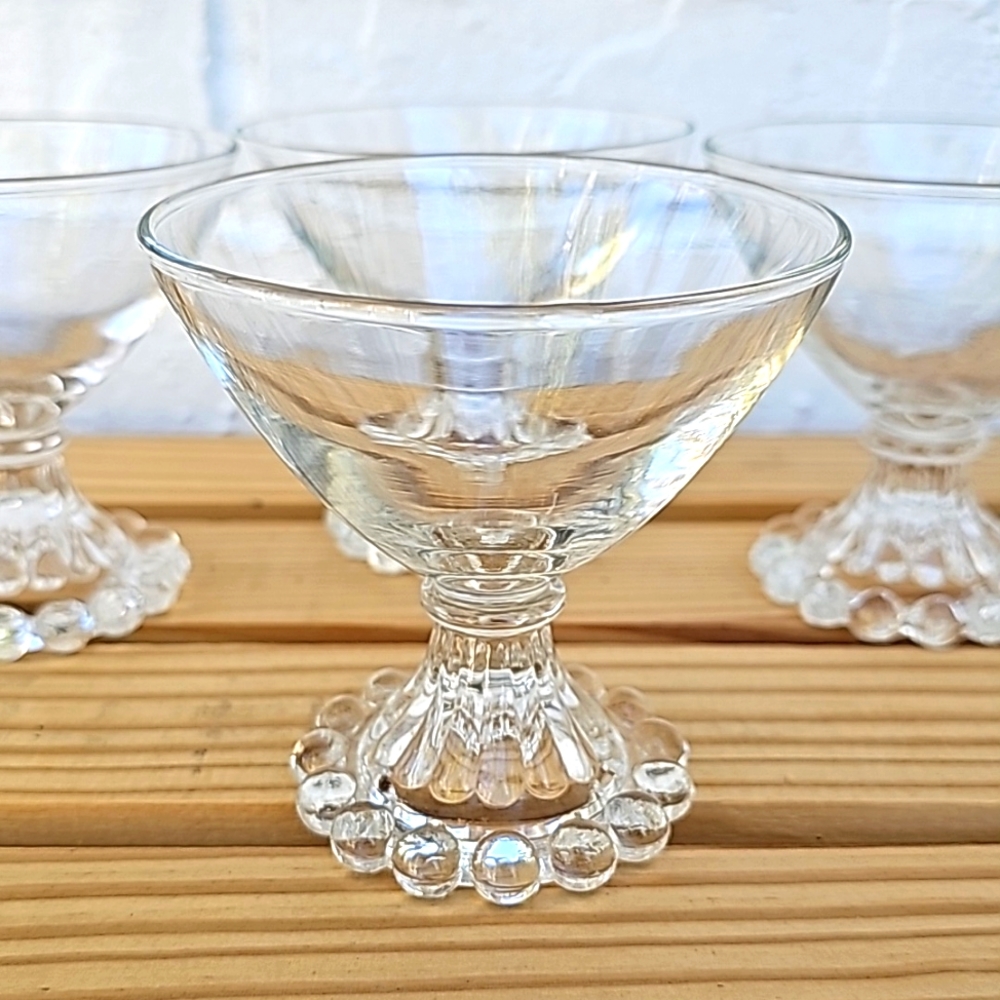 Vintage Anchor Hocking 4 Berwick Boopie Champagne/Sherbet 3 1/2" 1950s
